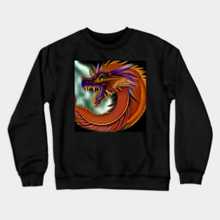 Orange and Purple Chinese Dragon Crewneck Sweatshirt